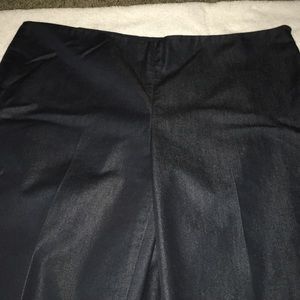 Women's dark jean dress slacks